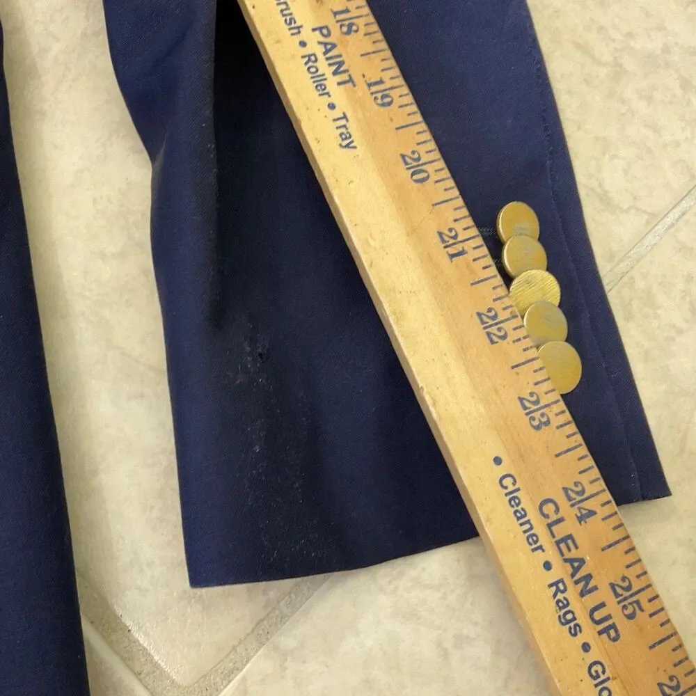 Gucci Uniform Blazer Navy Wool Mohair EU 48 US 38 Replacement parts only flaws*